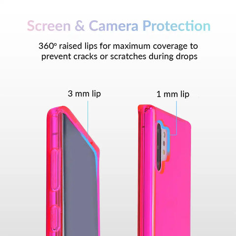 Neon Pink Clear Samsung Case