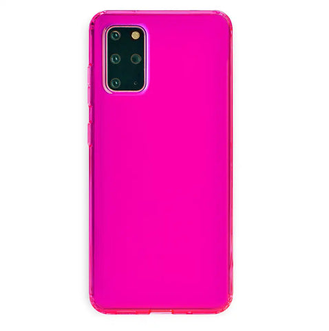 Neon Pink Clear Samsung Case