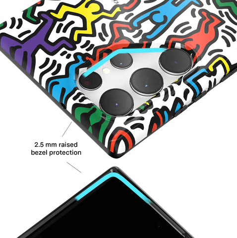 Keith Haring Rainbow Dancers Samsung Case