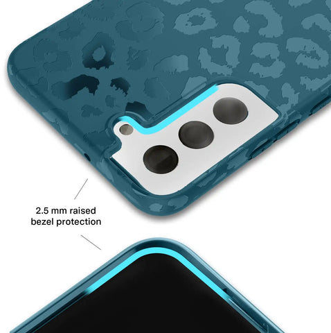 Metallic Navy Leopard Samsung Case