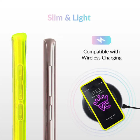 Neon Yellow Clear Samsung Case