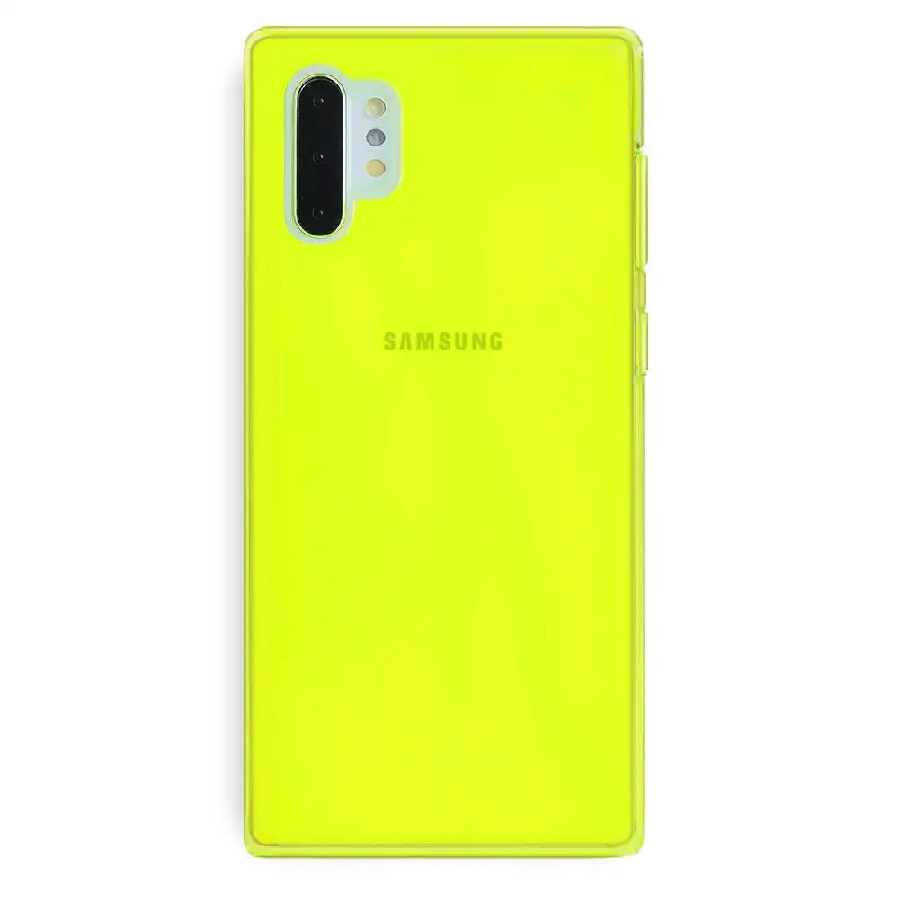 Neon Yellow Clear Samsung Case