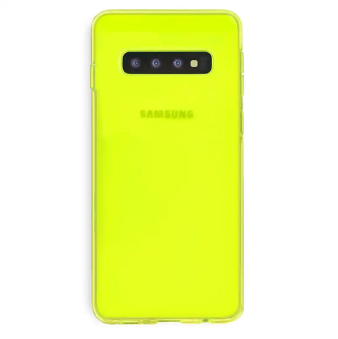 Neon Yellow Clear Samsung Case