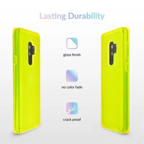 Neon Yellow Clear Samsung Case
