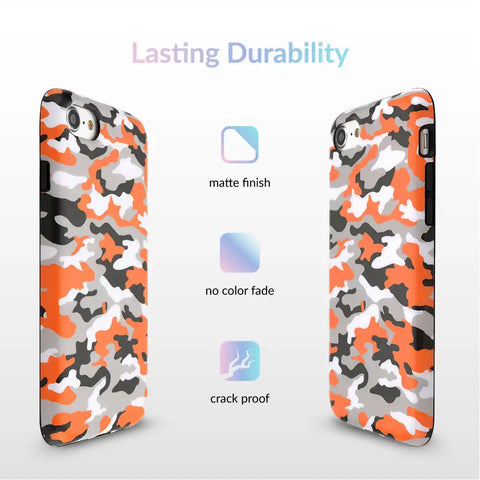 Orange Camo iPhone Case