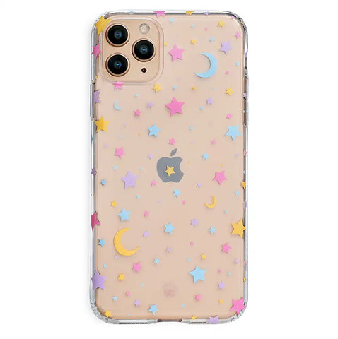 Pastel Starry Night Clear iPhone Case