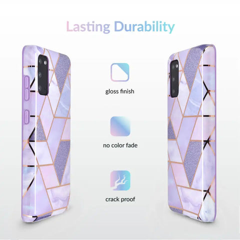 Purple Geometric Marble Samsung Case