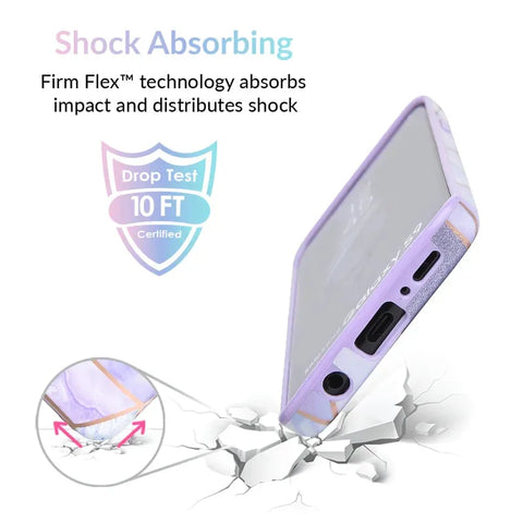 Purple Geometric Marble Samsung Case