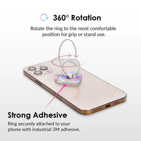 Purple Holo Moonstone Phone Ring