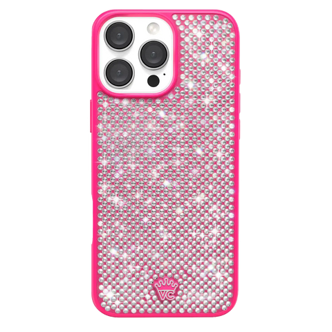 Hot Pink Caviar Crystals iPhone Case