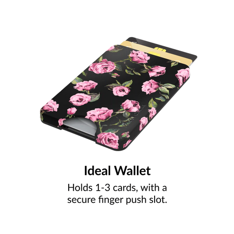 Pink Rose Floral MagSafe Wallet