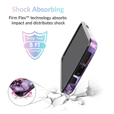 Purple Stone Marble iPhone Case