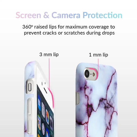 Purple Streak Marble iPhone Case