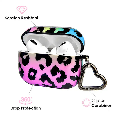 Rainbow Leopard AirPods Case