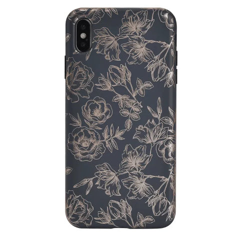 Floral Rose Gold Chrome iPhone Case