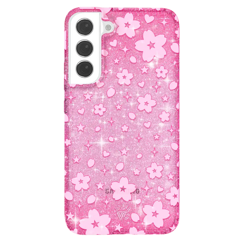 Cherry Blossom Glitter Samsung Case