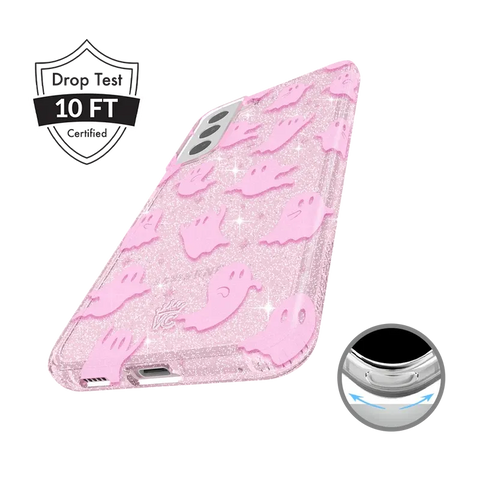 Ghosted Pink Glitter Samsung Case