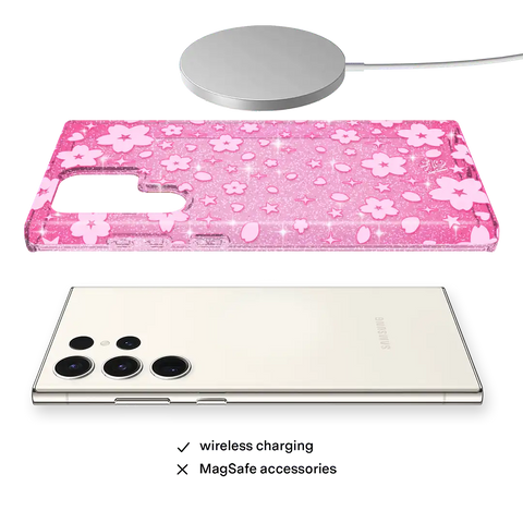 Cherry Blossom Glitter Samsung Case