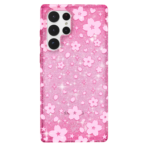 Cherry Blossom Glitter Samsung Case