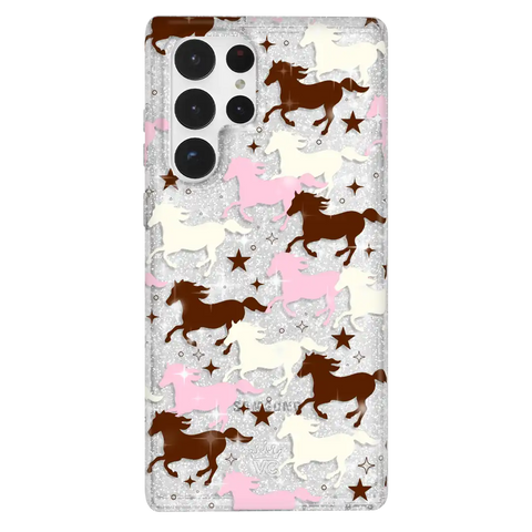 Pink Pony Glitter Samsung Case