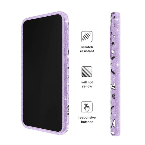 Witchy Lilac Glitter Samsung Case
