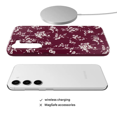 French Burgundy Floral Samsung Case