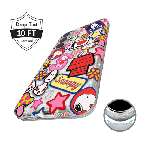 Snoopy Patchwork Glitter Samsung Case