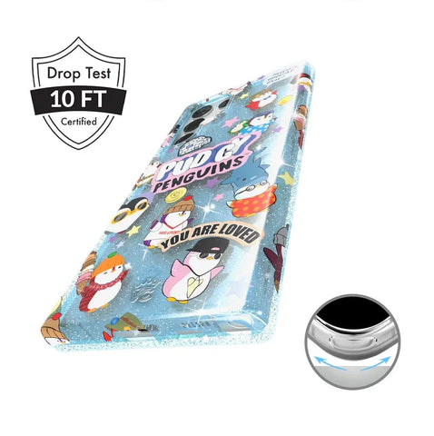 Pudgy Penguins Iceberg Glitter Samsung Case