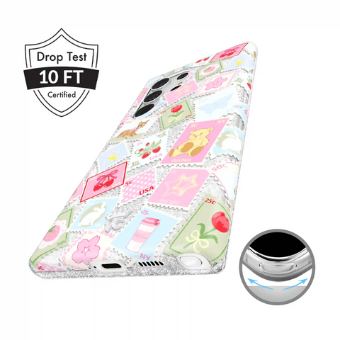 Spring Whimsy Stamps Glitter Samsung Case