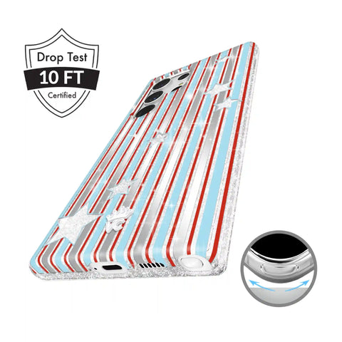 Stars & Stripes Glitter Samsung Case