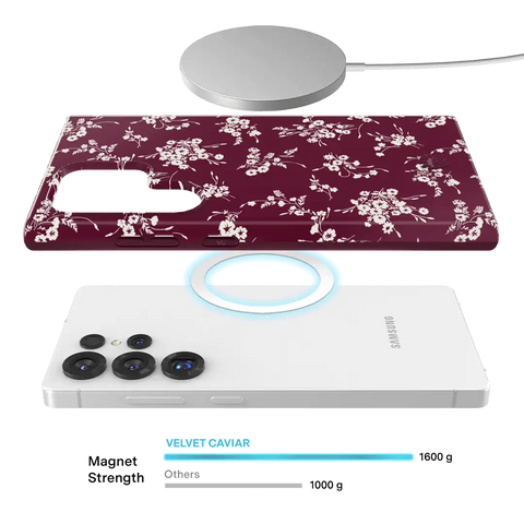 French Burgundy Floral Samsung Case