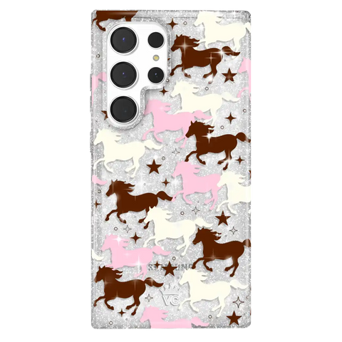 Pink Pony Glitter Samsung Case