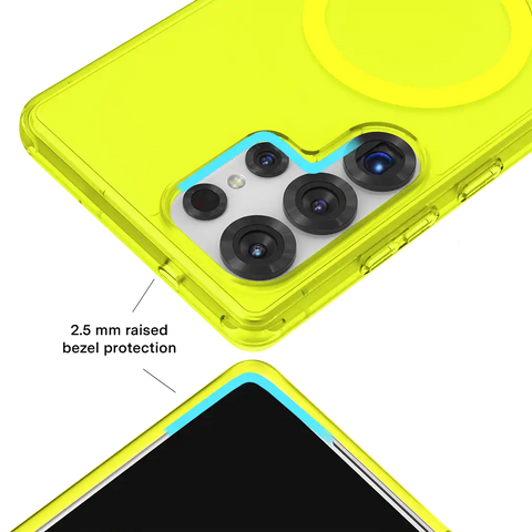 Neon Yellow Clear Samsung Case