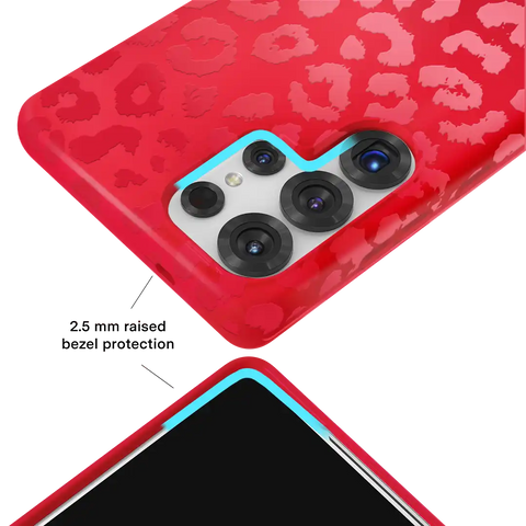 Red Hot Leopard Samsung Case