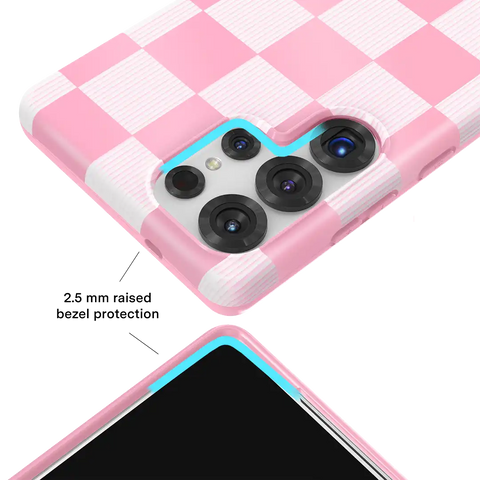 Pink Vibe Checkered Samsung Case