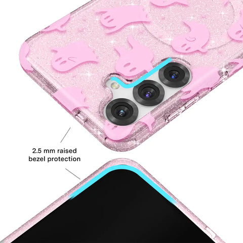 Ghosted Pink Glitter Samsung Case