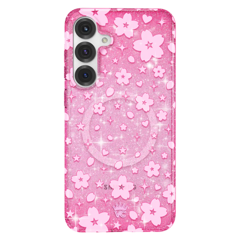 Cherry Blossom Glitter Samsung Case