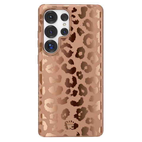 Bronze Chrome Leopard Samsung Case