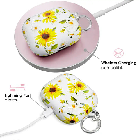 Sunflower Daisy Airpods Case
