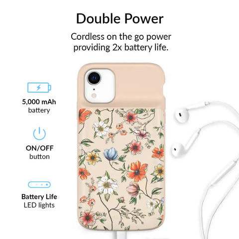 Vintage Floral iPhone Charging Case