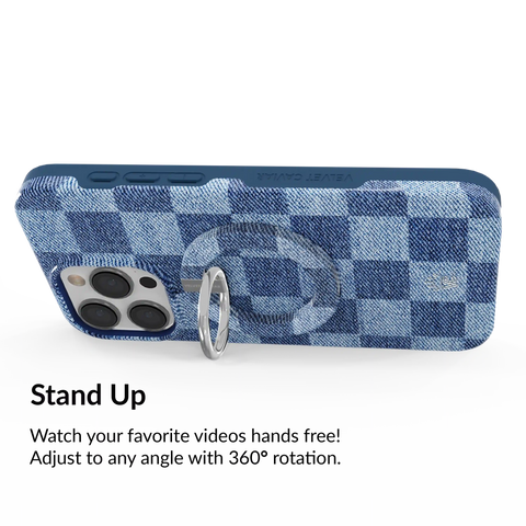 Denim Vibe Checkered MagSafe Grip Ring
